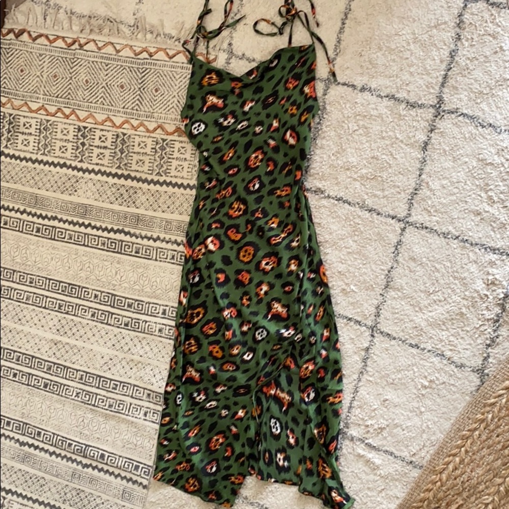 Princess Polly Cow Neck Cheetah Midi Dress